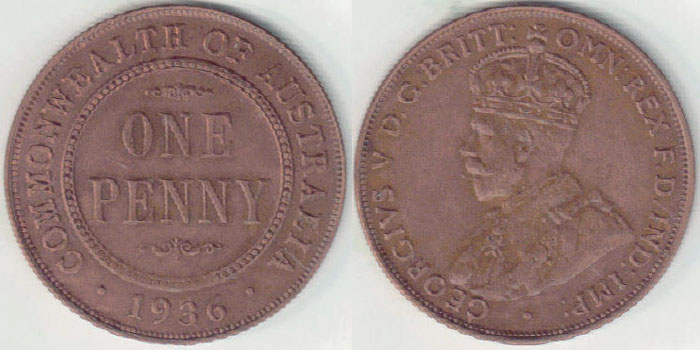 1936 Australia Penny (Unc) A001261